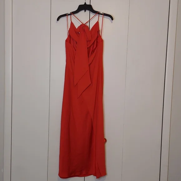 Cushnie for Target Red Halter Tie Neck Slip Dress Size 12 NWT - Picture 7 of 16